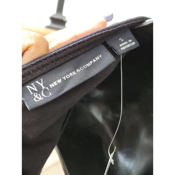 NY&C Women's Solid Black 100% Cotton Round Neck Sleeveless Casual Romper Size S - Picture 10 of 12